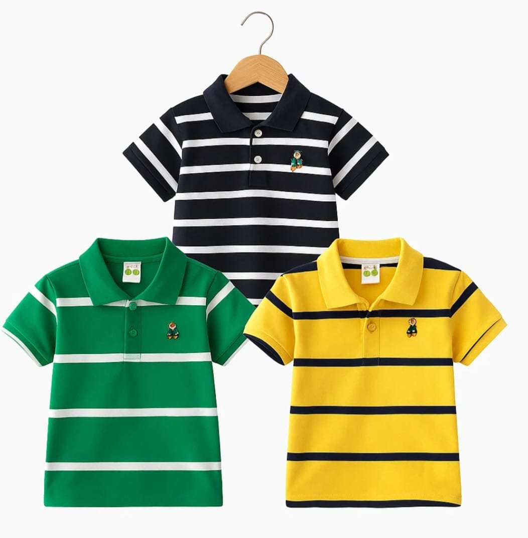 premium quality boys polo 3pice combo set