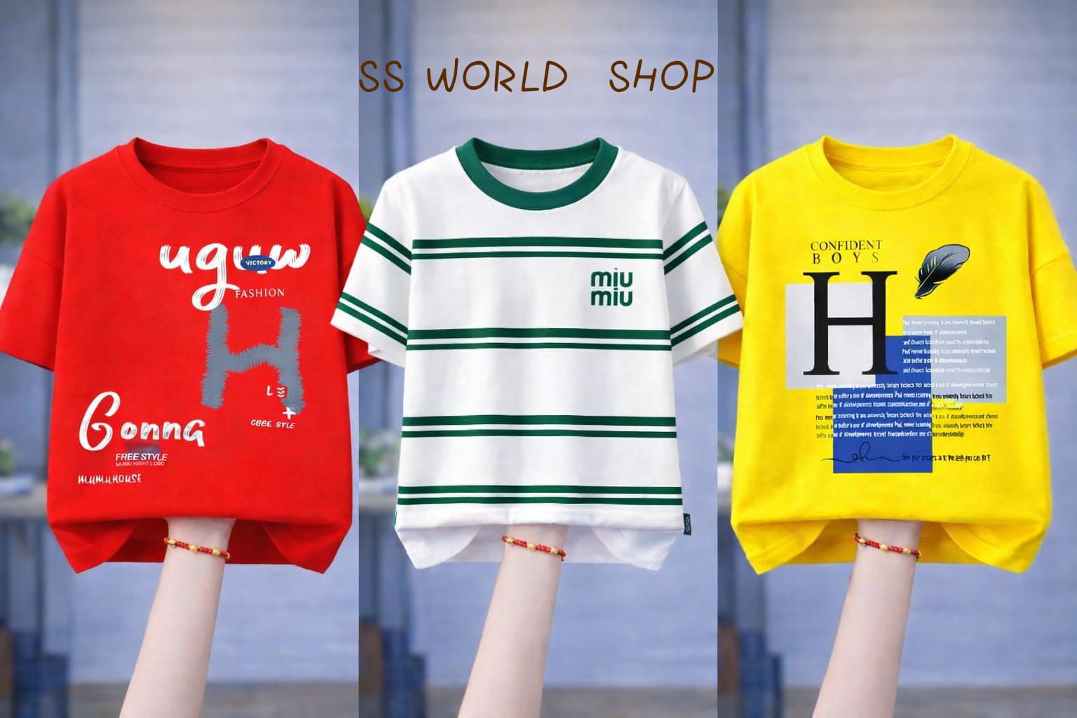 premium quality boys t-shirt 3pice combo set