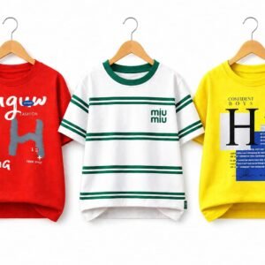 premium quality boys T-shirt 3pice combo set…..