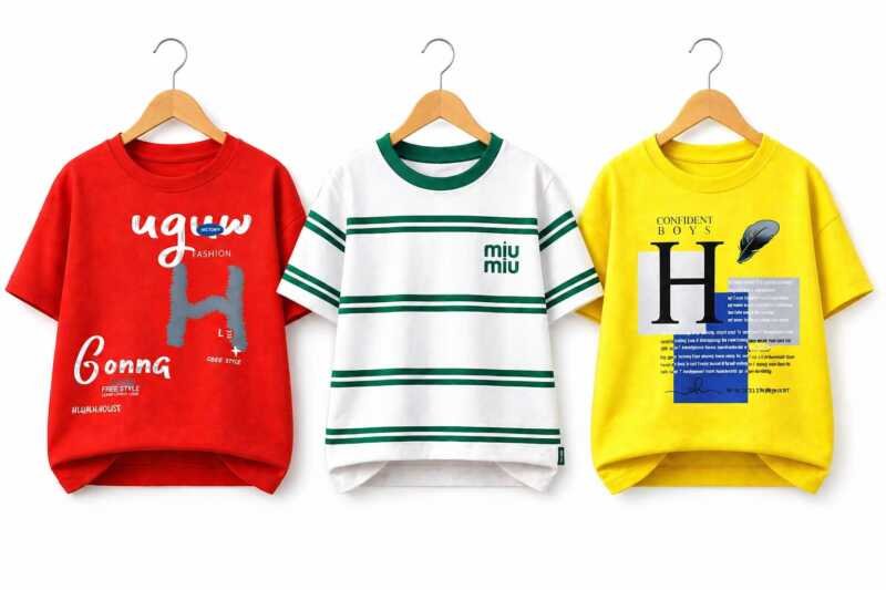 premium quality boys T-shirt 3pice combo set…..