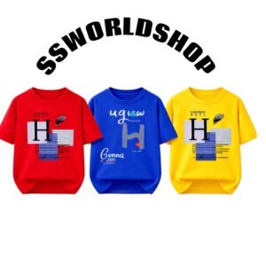 premium quality boys T-shirt 3pice combo set…..