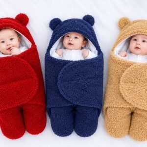 Premium Cute Cotton baby swaddle Blanket 3.Piece Combo